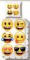 Mobile Preview: Bettwäsche Emoji Happy - weiß - 135 x 200cm